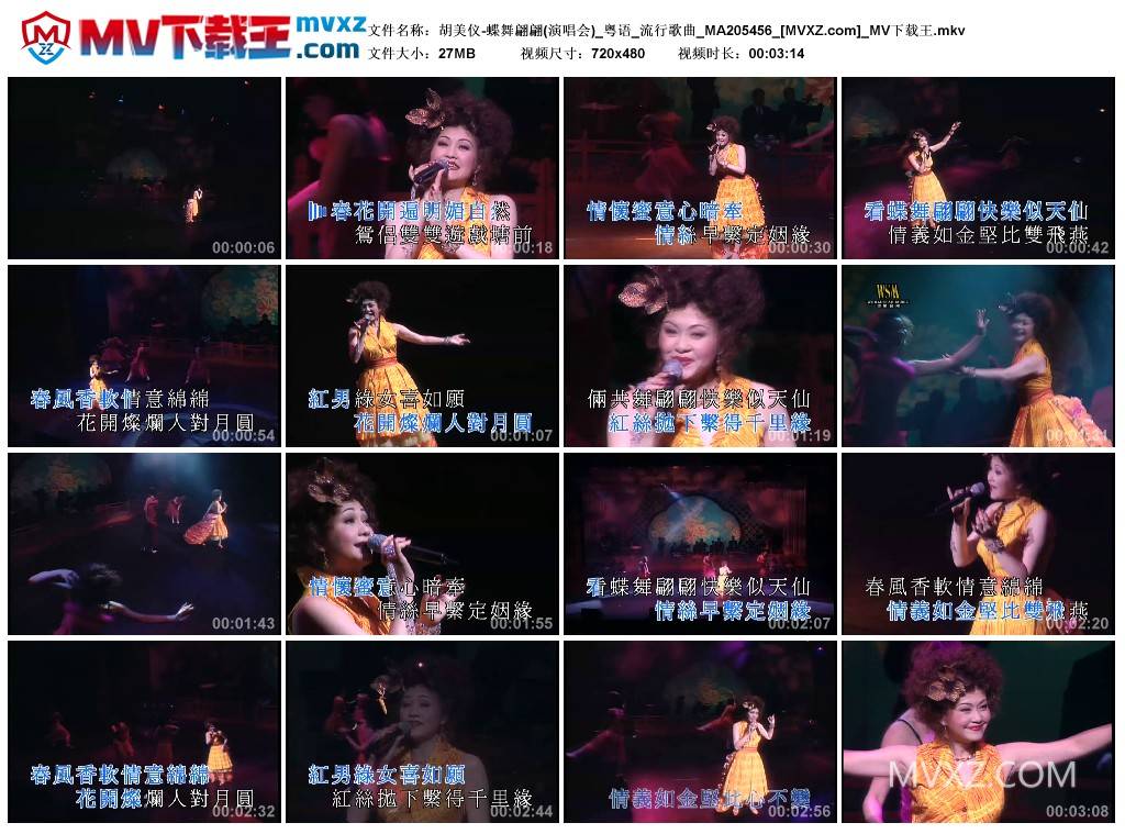 胡美仪-蝶舞翩翩(演唱会)_粤语_流行歌曲_MA205456